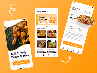 Food App Design adobe xf design figma indian food app design mobile app design mobile screens ui uiux uiux design