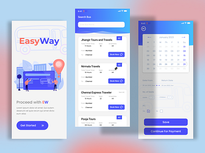 Bus Booking Mobile App adobe xd booking mobile app design figma mobile app design mobile screens ui uiux uiux design