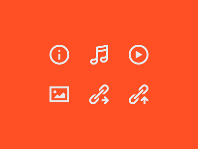 Blog Icons arrow chain glyph icon image info note outline play solid