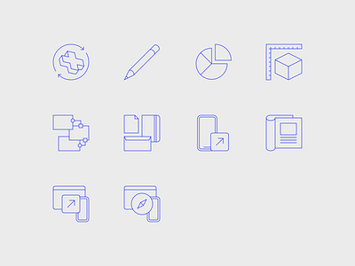 Portfolio Website Icons content data icon animation icons marketing minimal portfolio print web design website