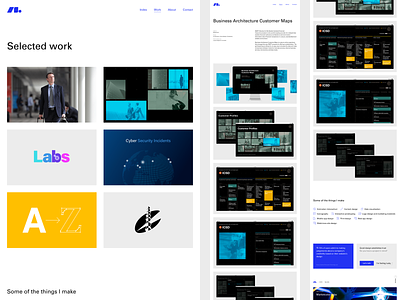 Selected Work flat minimal portfolio web design website