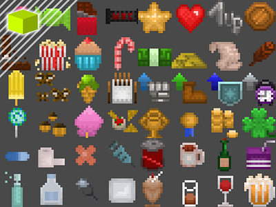 Pixel Items (16x16) game illustration items objects pixel