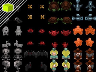 Pixel Characters (16x16 | Topdown) characters game illustration pixel