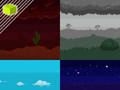 Pixel Backgrounds (320x240 | Parallax) background environment game illustration parallax pixel scrolling