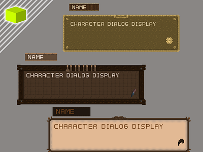 Dialog Boxes (Basic UI | Pixel) box cursor frame game illustration interaction interface menu pixel pointer text ui user window