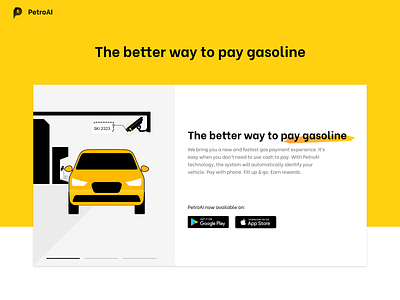 PetroAI - Landing page design app design illustration ui ux web