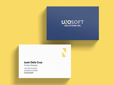 Business Card - Unosoft branding business card design icon logo