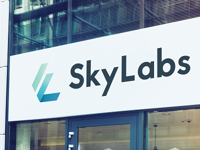 SkyLabs branding coworking space design identity logo
