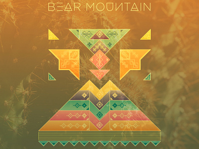 Bear Mountain in Mexico bear mountain cactus mexico music music band poster pyramid