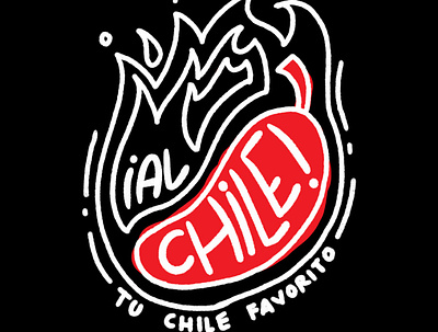Al Chile – Logo branding handlettering illustration lettering logo midnightdoodles