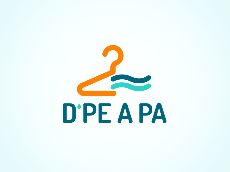 D'Pe a Pa – Logo Redesign branding dry cleaning hanger laundry logo redesign