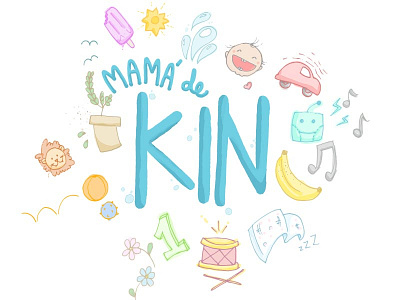 Kin's bday baby birthday illustration kin lettering midnightdoodles
