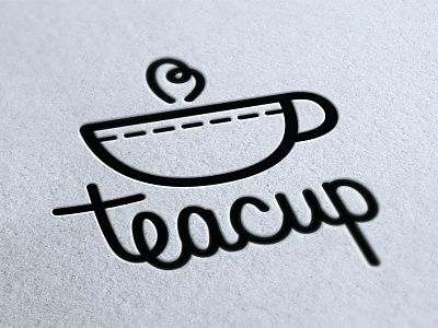 Teacup baby branding logo midnightdoodles teacup
