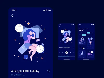 Sleepyhead – an app for good sleeping habits – 1 design illustration