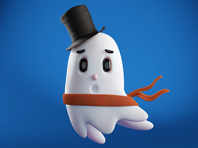 3D Ghost - character illustration