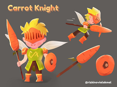 Carrot Knight Character Design character children book illustration children illustration design flat illustration illustrator