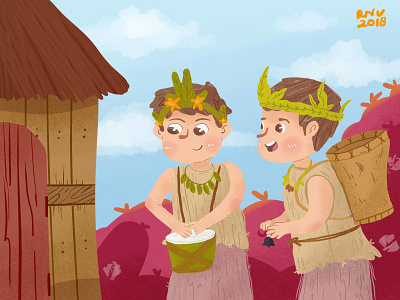 Traditional cloth from Kerinci children book illustration children illustration design illustration