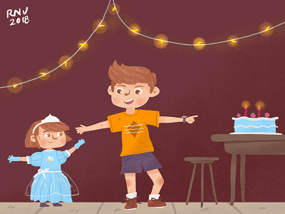 Birthday animation birthday branding children book illustration children illustration design flat flatdesign icon illustration illustrator logo ui ux vector