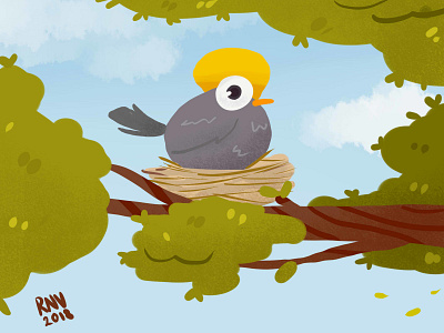 Birdie nest 🐦🐦 😊 animation character children book illustration children illustration design flat flatdesign icon illustration illustrator logo stickers ux vector