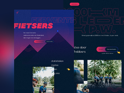 Fervente Fietsers - Webflow cycling design homepage nocode ui ux webdesign webflow website