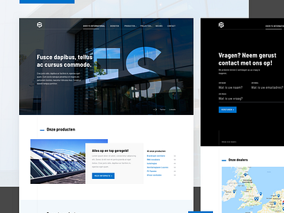 FS International - Home & Contactpage contactpage homepage redesign webdesign website