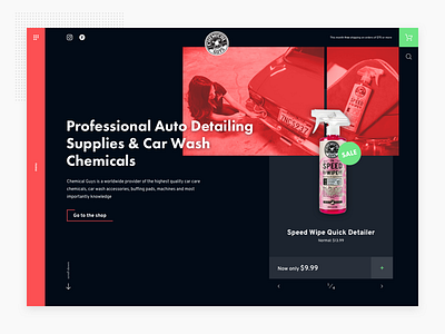 Webshop homepage Concept automotive car chemicalguys concept homepage ui ux webdesign webshop website