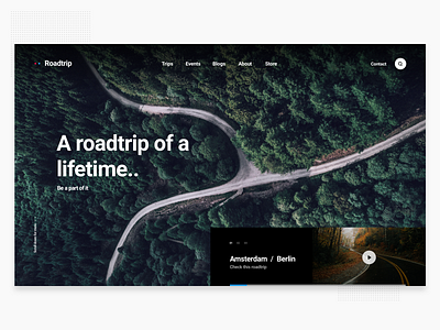 Roadtrip. automotive design homepage ux webdesign website