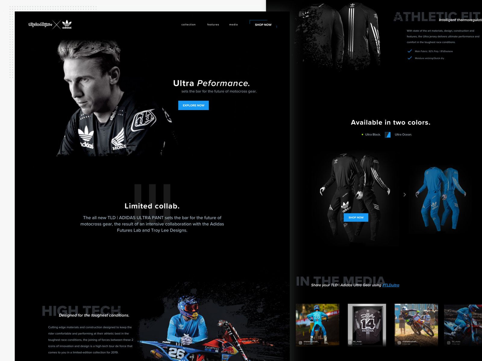 TLD x Adidas concept landingpage by 