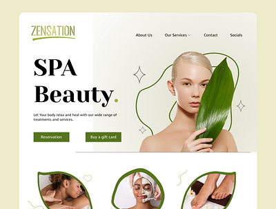 Zensation - Web design for a Spa design graphic design ui