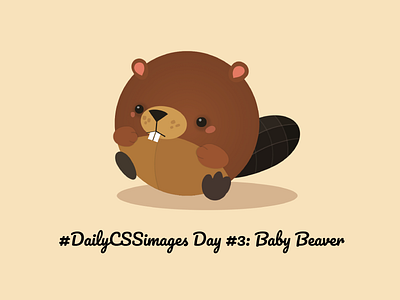 Pure CSS image - Baby Beaver beaver code css cute digital drawing