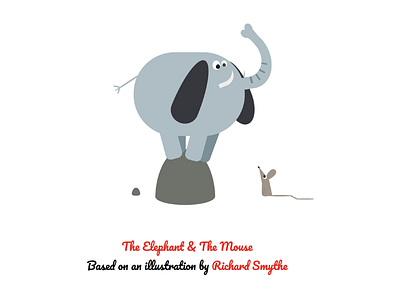 Pure CSS image - The Elephant And The Mouse code css digital elephant illustration image mouse