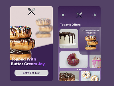 Modern confectionary UI design branding ui