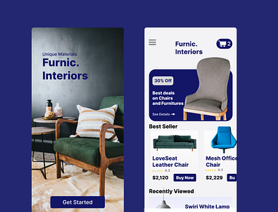 Furnic Interior UI Design (Replica) branding ui