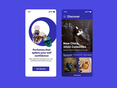Fragrance UI Design ui