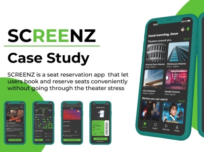 Seat reservation app for a movie theater || Case Study app case design ui