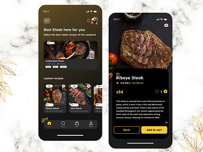 Food Delivery App | Golden Royale aftereffect app application branding design figjam figma gold golden royale illustration lux luxury photoshop premiere royale ui ux vector web website