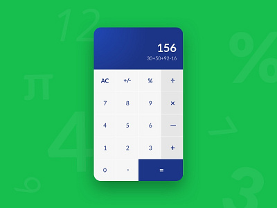 Daily UI Challenge #04 - Calculator app calculator challenge daily dailyui friendly iphone ui user ux
