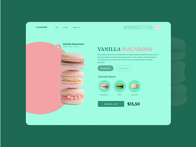 Vanilla macarons design figma macarons ui ux web