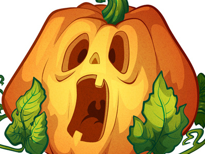 Frightened Pumpkin character character design pumpkin vector vector illustration