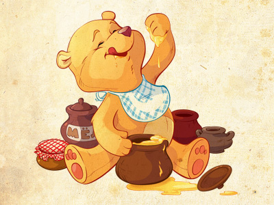 Winnie The Pooh cartoon character character design teddy bear vector vector illustration
