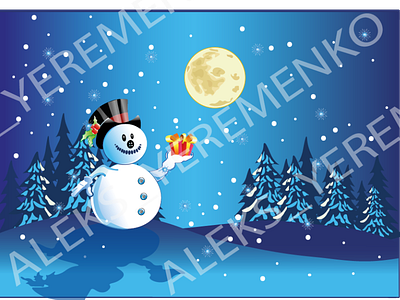 Snowman graphic design logo