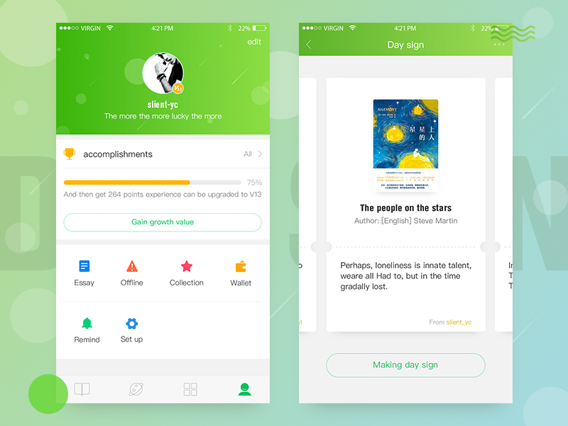 app ui by slient on Dribbble