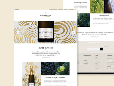 Louis Roederer Champagne art direction champagne grid luxury minimalism webdesign