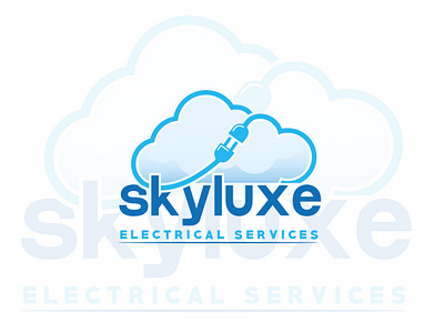 Sky electrical logo design brand identity branding creative logo design graphic design illustration illustrator logo sky logo vector