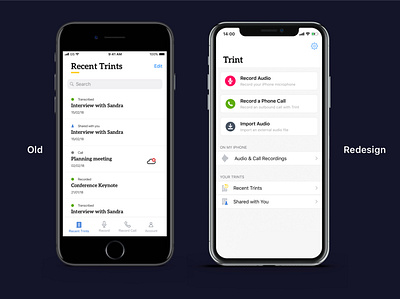 Trint iOS App Redesign app concept ios 14 ios app mobile native redesign transcription trint