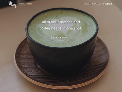 Coffee Shop Website Design branding coffee shop css html matcha mockup ux web design web development website