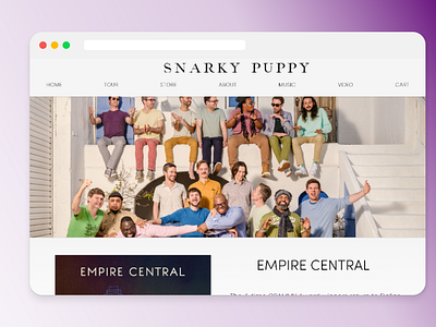 Snarky Puppy Landing Page