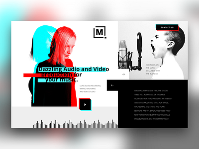 Music Studio Concept music studio ui website