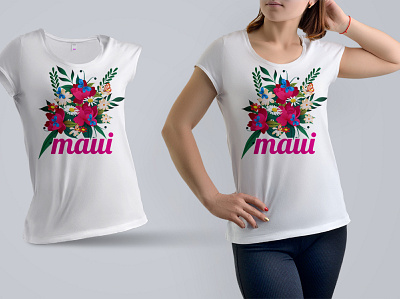 Maui t-shirt design, Surfing bus Maui summer sports vintage illu adventure art beach child female flower kids ladies lifestyle ocean summer tshirtdesign vacation vintage women