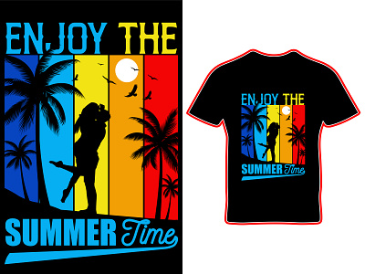 enjoy the summer time t shirt design, Enjoy time retro vintage modern travel